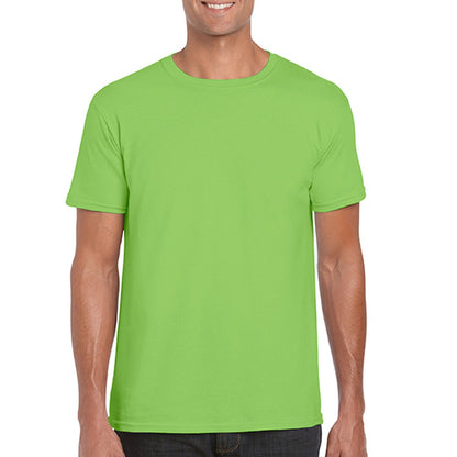 Lime - Front - Gildan Mens Soft Style Ringspun T Shirt