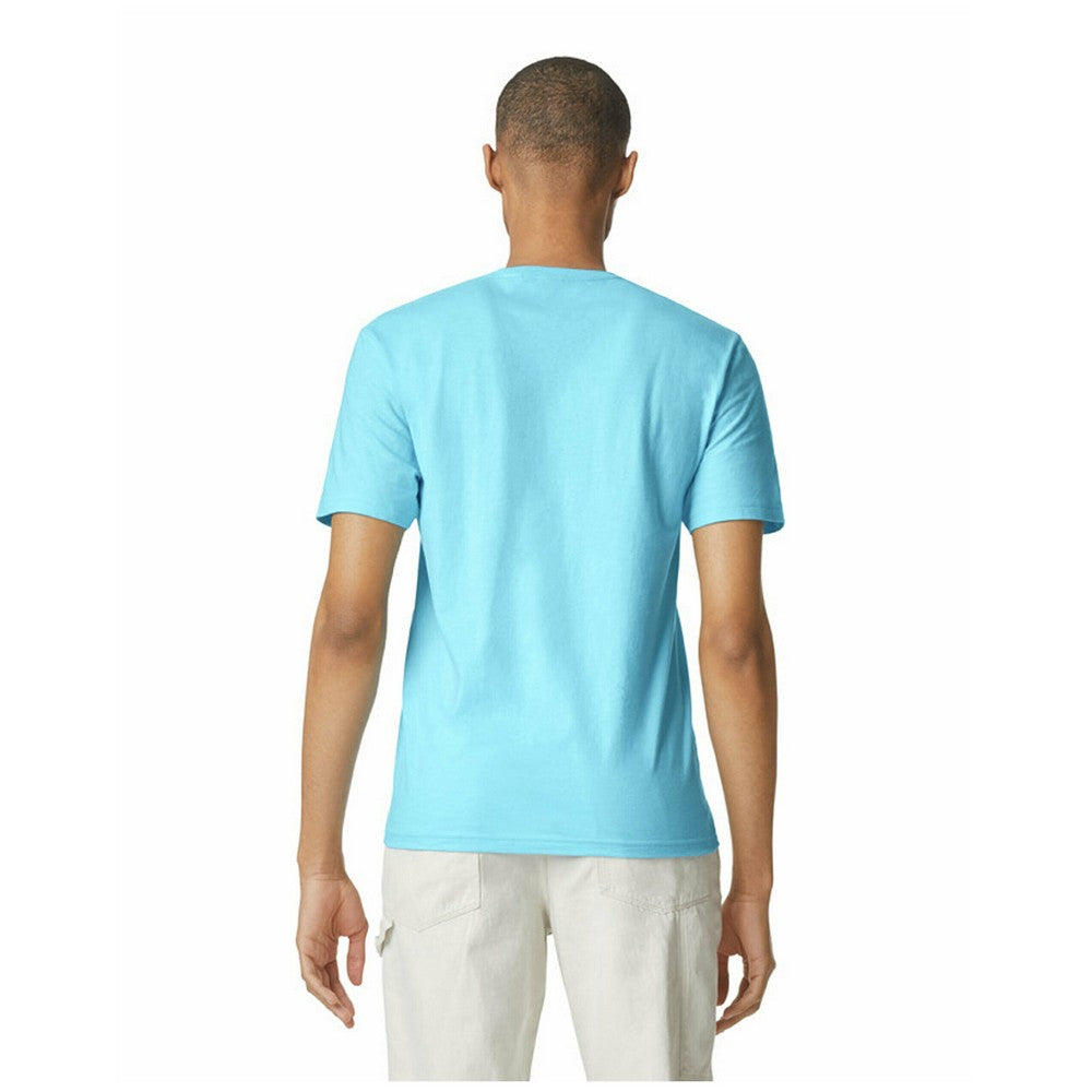 Sky Blue - Back - Gildan Mens Soft Style Ringspun T Shirt