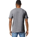 Graphite Heather - Back - Gildan Mens Soft Style Ringspun T Shirt