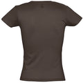 Chocolate - Back - SOLS Womens-Ladies Miss Short Sleeve T-Shirt