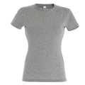 Grey Marl - Front - SOLS Womens-Ladies Miss Short Sleeve T-Shirt