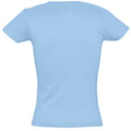 Sky Blue - Back - SOLS Womens-Ladies Miss Short Sleeve T-Shirt