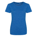 Space Royal Blue-White - Front - AWDis Womens-Ladies Girlie Space Blend T Shirt