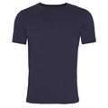 Washed New French Navy - Front - AWDis Mens Washed T Shirt
