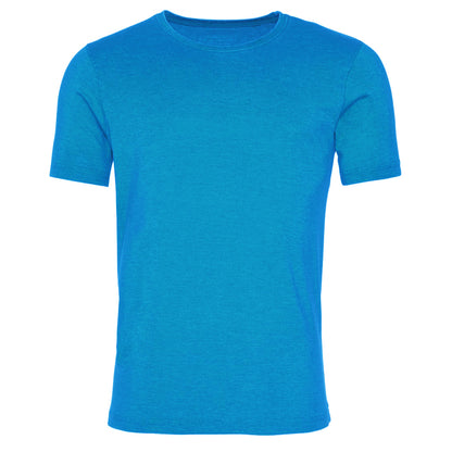 Washed Saphire Blue - Front - AWDis Mens Washed T Shirt