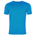 Washed Saphire Blue - Front - AWDis Mens Washed T Shirt