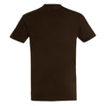 Chocolate - Back - SOLS Mens Imperial Heavyweight Short Sleeve T-Shirt
