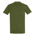 Dark Khaki - Back - SOLS Mens Imperial Heavyweight Short Sleeve T-Shirt