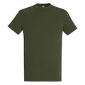 Army - Front - SOLS Mens Imperial Heavyweight Short Sleeve T-Shirt