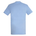 Sky Blue - Back - SOLS Mens Imperial Heavyweight Short Sleeve T-Shirt