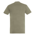Khaki - Back - SOLS Mens Imperial Heavyweight Short Sleeve T-Shirt