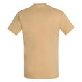 Sand - Back - SOLS Mens Imperial Heavyweight Short Sleeve T-Shirt