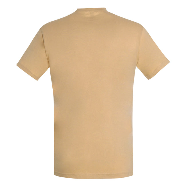 Sand - Back - SOLS Mens Imperial Heavyweight Short Sleeve T-Shirt