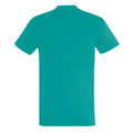 Caribbean Blue - Back - SOLS Mens Imperial Heavyweight Short Sleeve T-Shirt