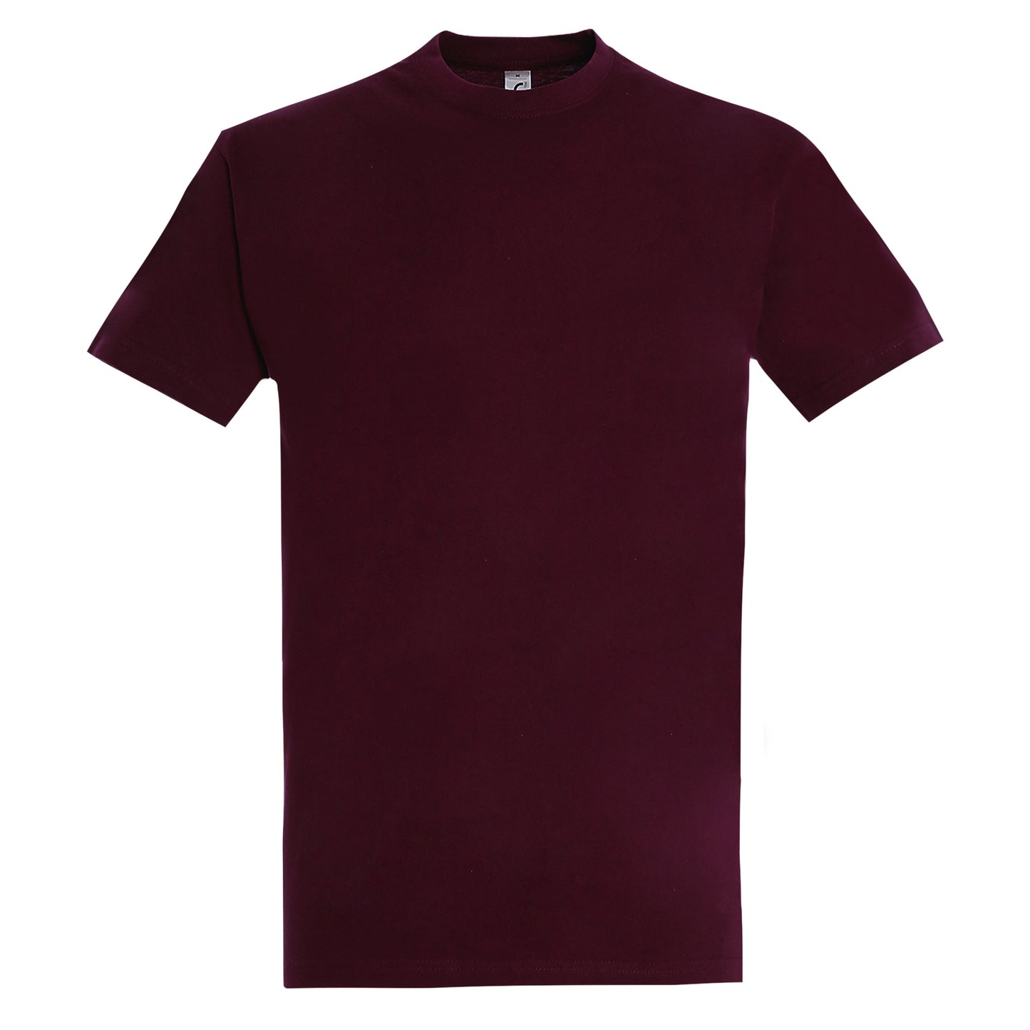 Burgundy - Front - SOLS Mens Imperial Heavyweight Short Sleeve T-Shirt