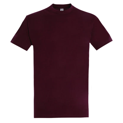 Burgundy - Front - SOLS Mens Imperial Heavyweight Short Sleeve T-Shirt
