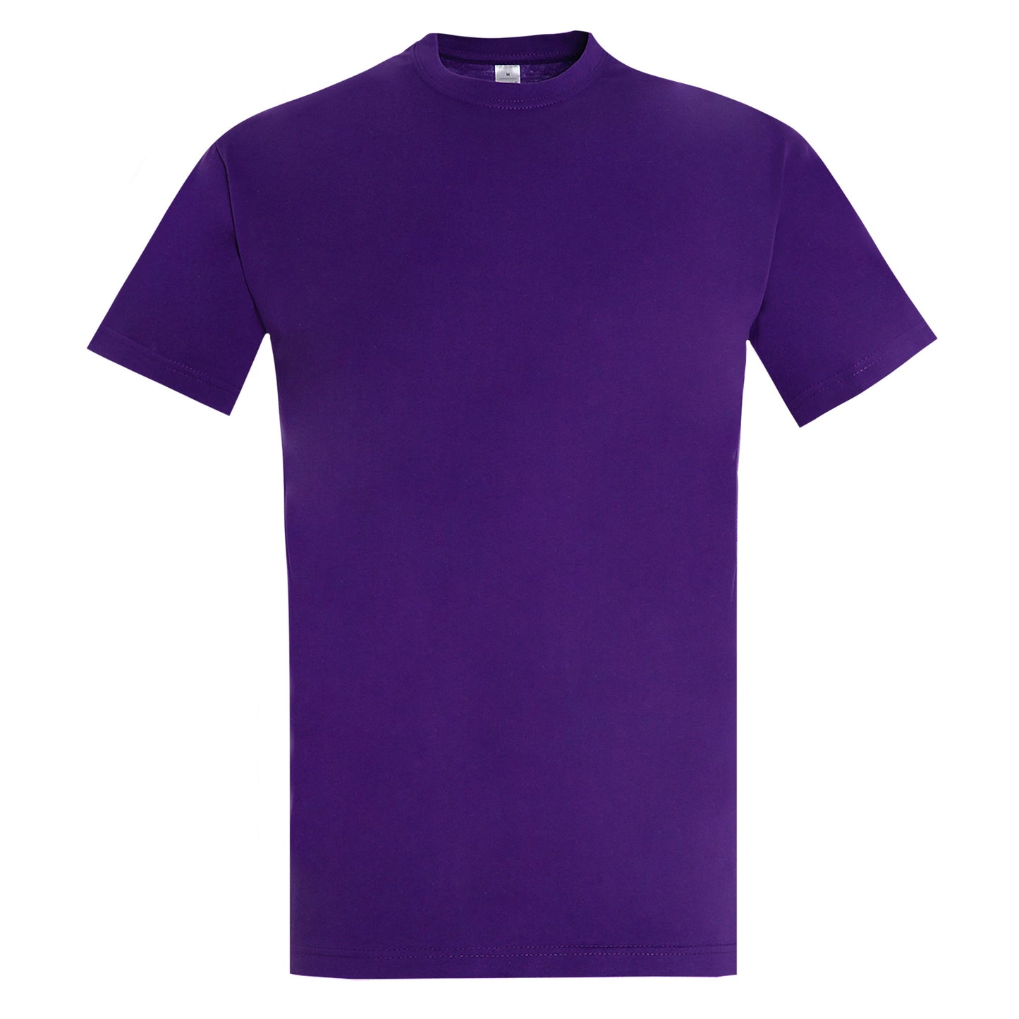 Dark Purple - Front - SOLS Mens Imperial Heavyweight Short Sleeve T-Shirt