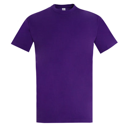 Dark Purple - Front - SOLS Mens Imperial Heavyweight Short Sleeve T-Shirt