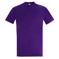 Dark Purple - Front - SOLS Mens Imperial Heavyweight Short Sleeve T-Shirt
