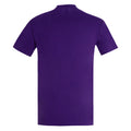 Dark Purple - Back - SOLS Mens Imperial Heavyweight Short Sleeve T-Shirt