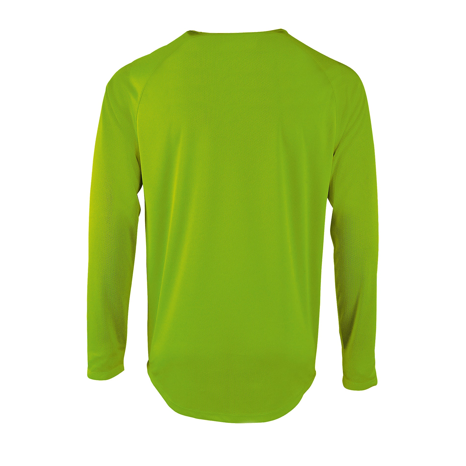 Neon Green - Pack Shot - SOLS Mens Sporty Long Sleeve Performance T-Shirt