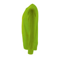 Neon Green - Close up - SOLS Mens Sporty Long Sleeve Performance T-Shirt