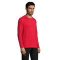 Red - Side - SOLS Mens Sporty Long Sleeve Performance T-Shirt
