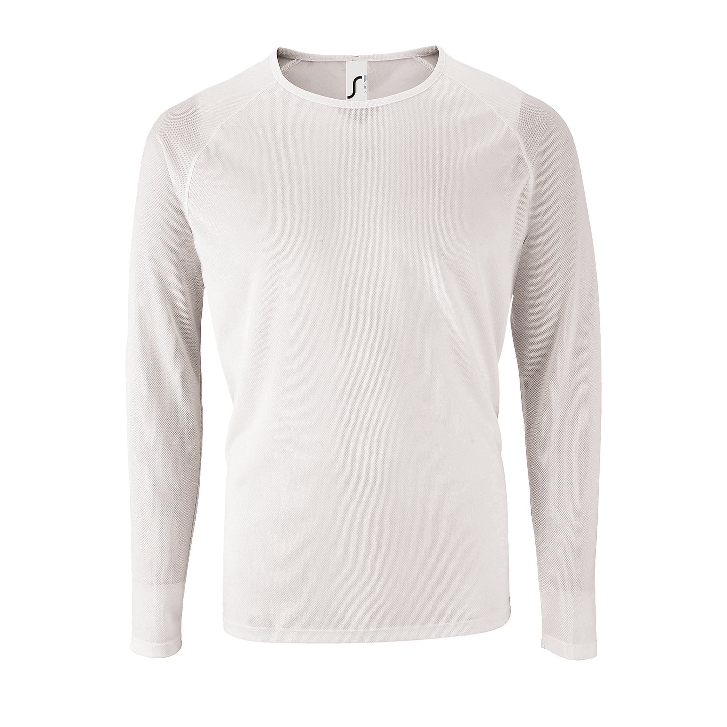 White - Front - SOLS Mens Sporty Long Sleeve Performance T-Shirt