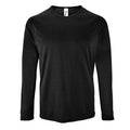 Black - Front - SOLS Mens Sporty Long Sleeve Performance T-Shirt