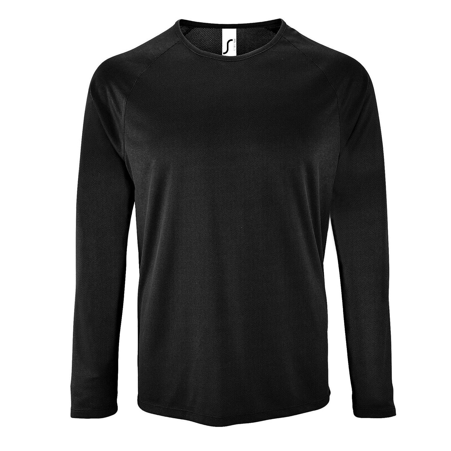 Black - Front - SOLS Mens Sporty Long Sleeve Performance T-Shirt