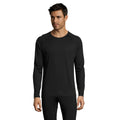 Black - Back - SOLS Mens Sporty Long Sleeve Performance T-Shirt