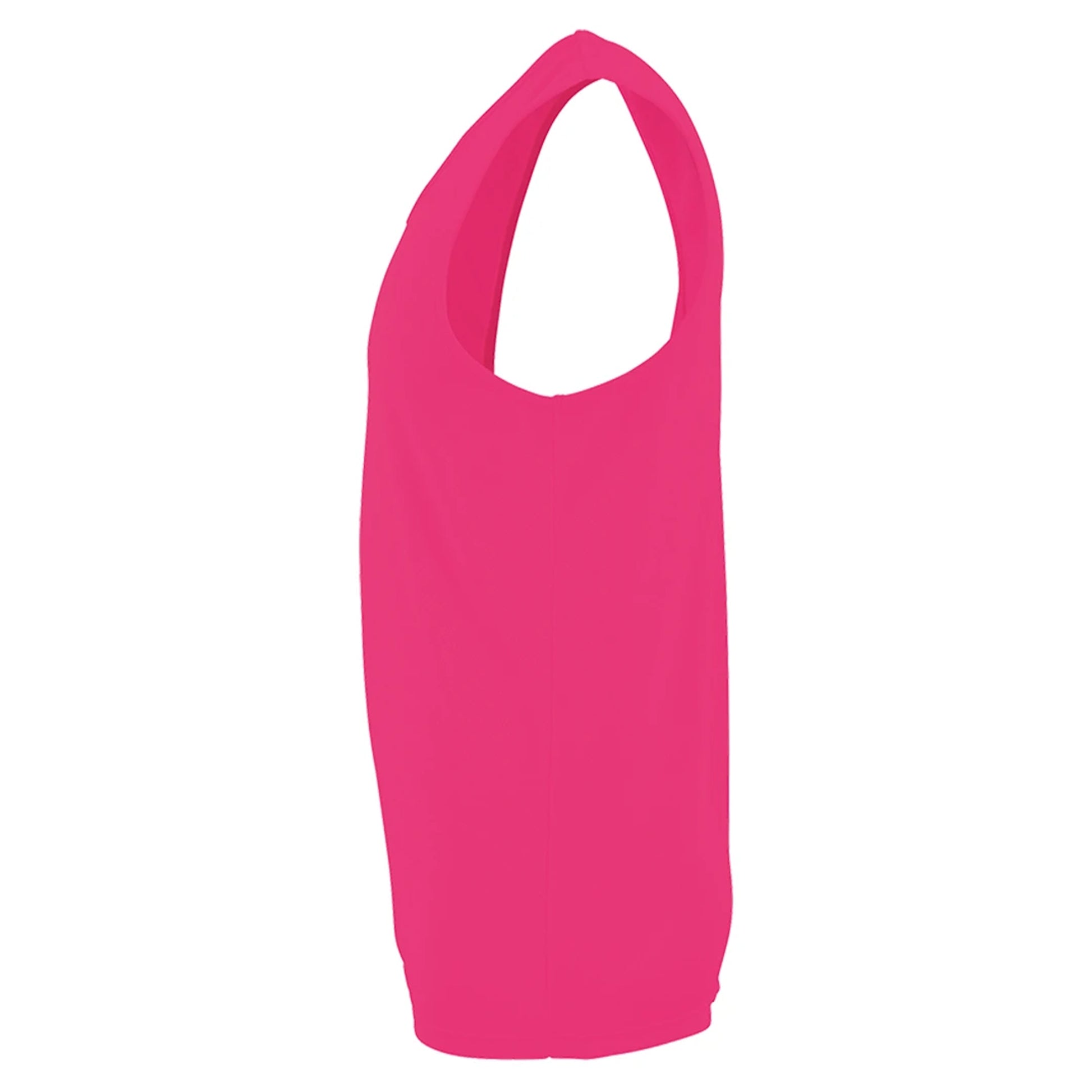 Neon Pink - Side - SOLS Mens Performance Tank Top