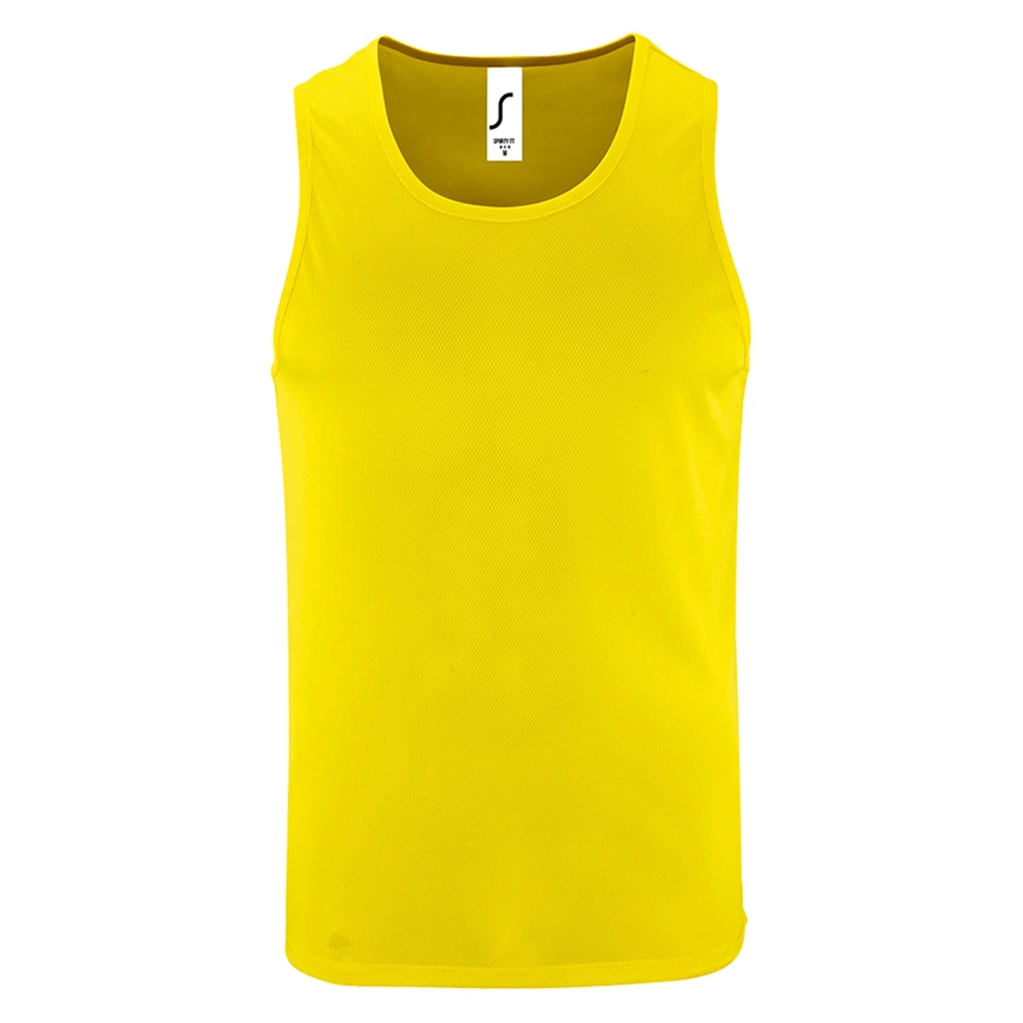 Neon Yellow - Front - SOLS Mens Performance Tank Top