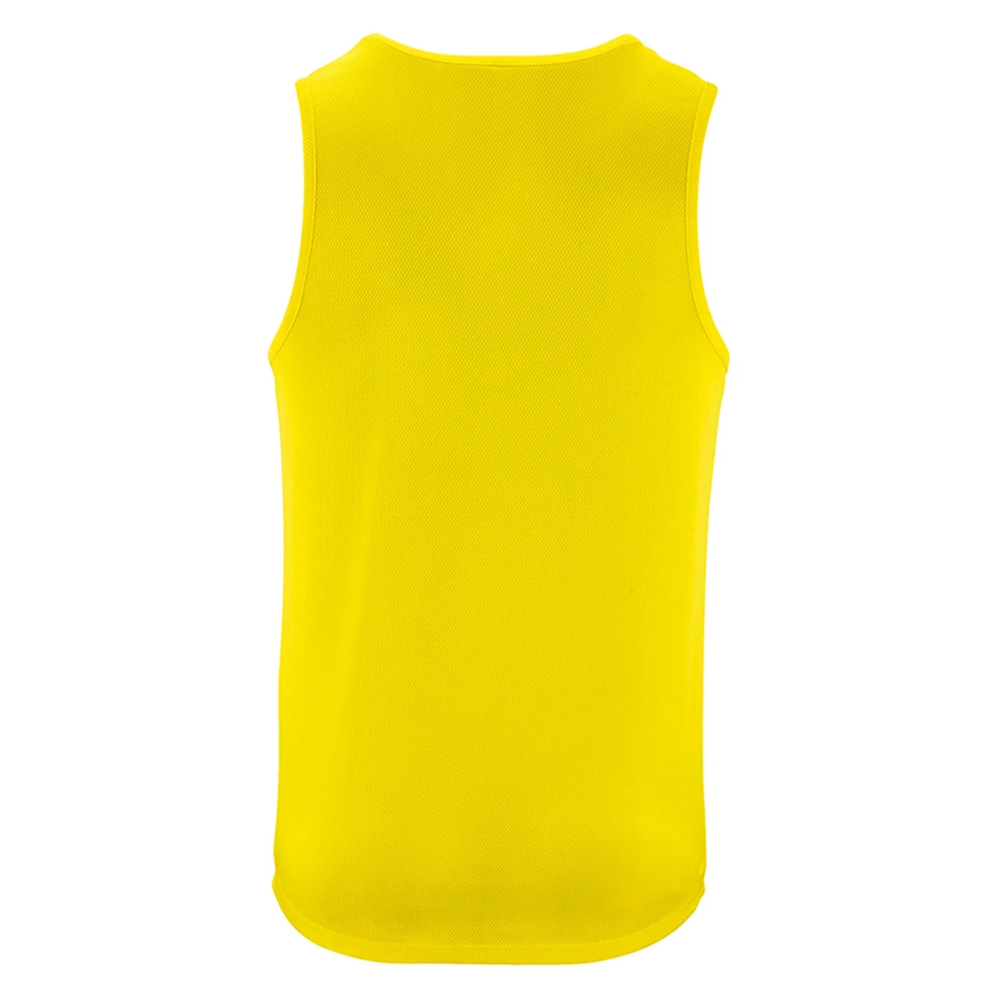 Neon Yellow - Back - SOLS Mens Performance Tank Top