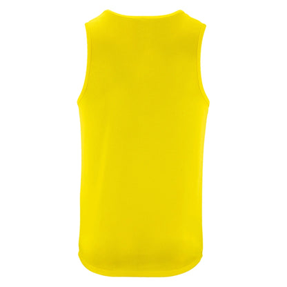 Neon Yellow - Back - SOLS Mens Performance Tank Top