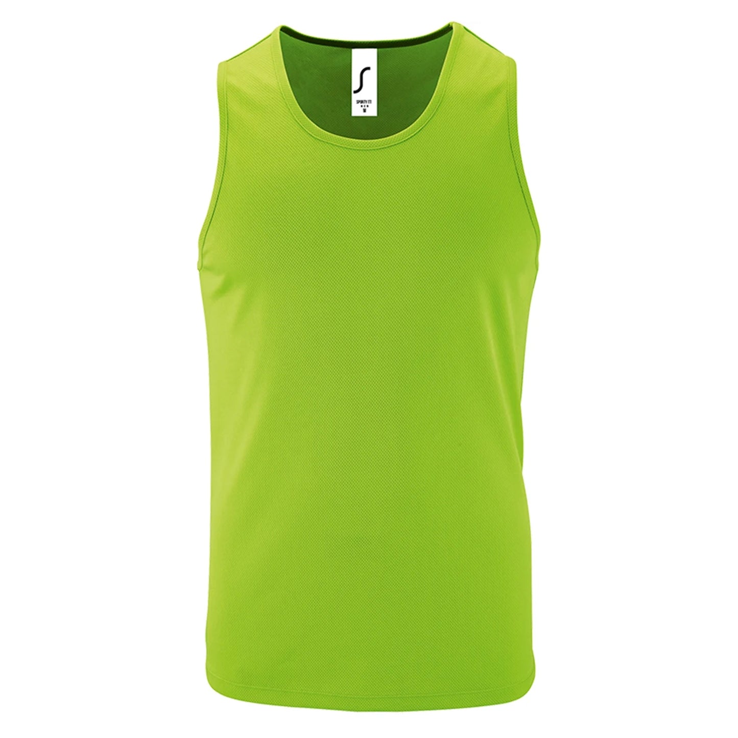 Neon Green - Front - SOLS Mens Performance Tank Top