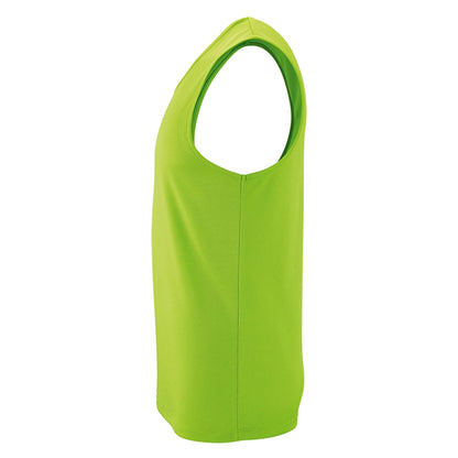 Neon Green - Side - SOLS Mens Performance Tank Top