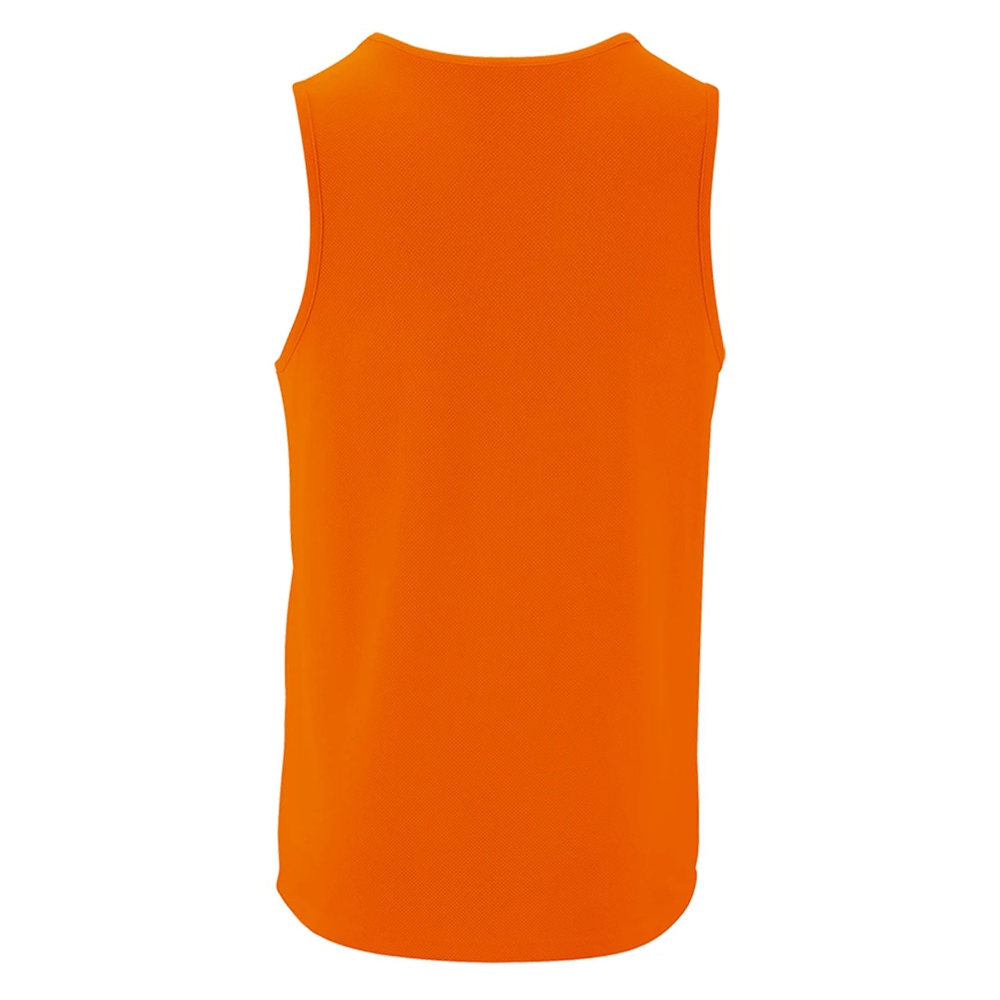 Neon Orange - Back - SOLS Mens Performance Tank Top