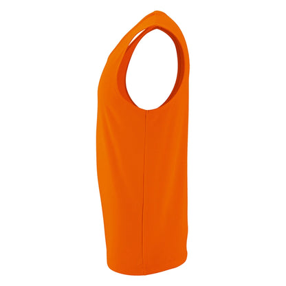 Neon Orange - Side - SOLS Mens Performance Tank Top