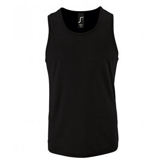 Black - Front - SOLS Mens Performance Tank Top