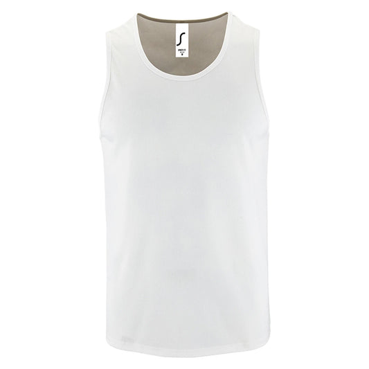 White - Front - SOLS Mens Performance Tank Top