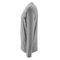 Grey Marl - Side - SOLS Mens Imperial Long Sleeve T-Shirt