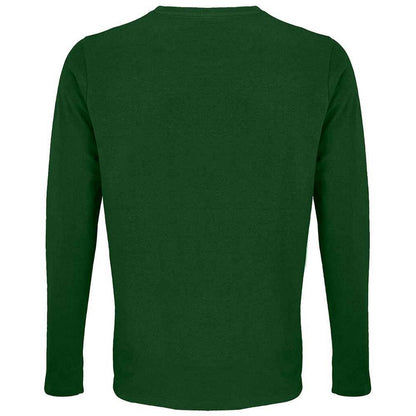 Bottle Green - Back - SOLS Mens Imperial Long Sleeve T-Shirt