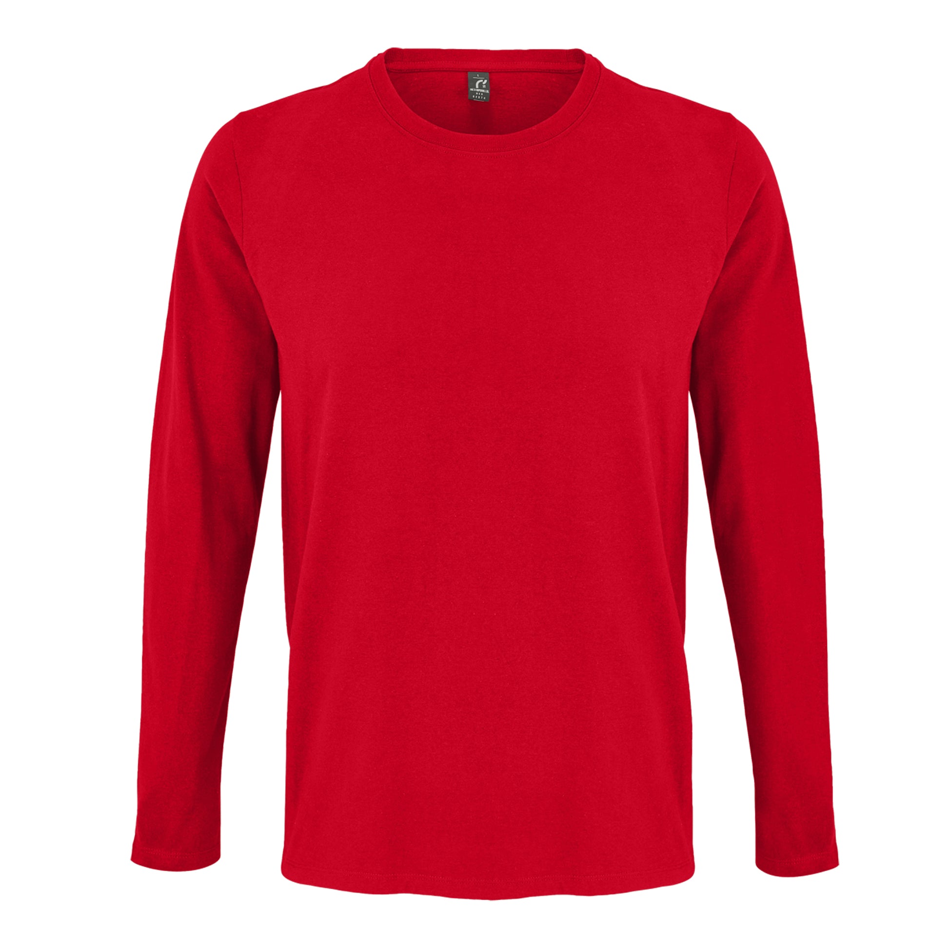 Red - Lifestyle - SOLS Mens Imperial Long Sleeve T-Shirt