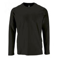 Deep Black - Front - SOLS Mens Imperial Long Sleeve T-Shirt