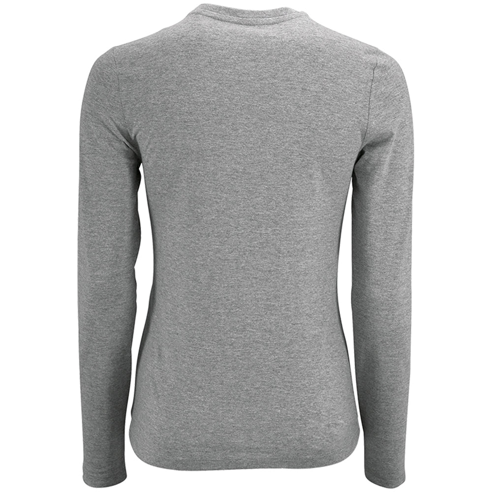 Grey Marl - Back - SOLS Womens-Ladies Imperial Long Sleeve T-Shirt