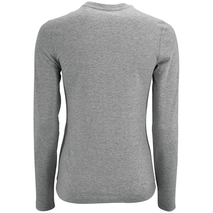 Grey Marl - Back - SOLS Womens-Ladies Imperial Long Sleeve T-Shirt