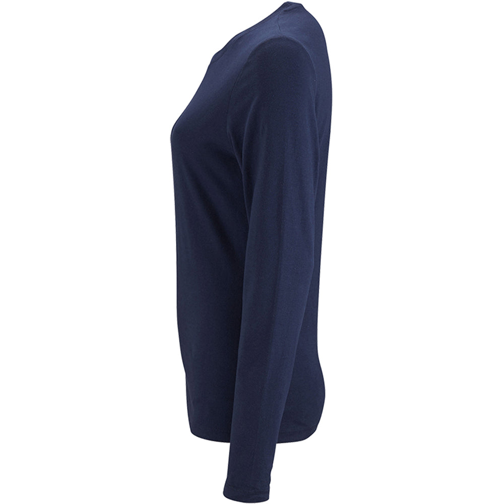 French Navy - Side - SOLS Womens-Ladies Imperial Long Sleeve T-Shirt