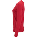 Red - Side - SOLS Womens-Ladies Imperial Long Sleeve T-Shirt