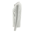 Ash - Close up - SOLS Womens-Ladies Perfect Long Sleeve Pique Polo Shirt